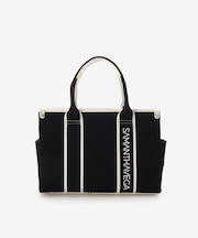 ロゴテープデニム風トート（小）