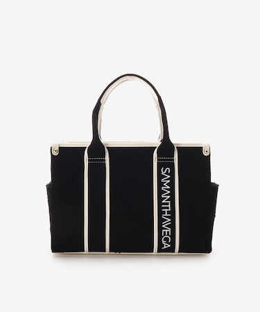 ロゴテープデニム風トート（小）