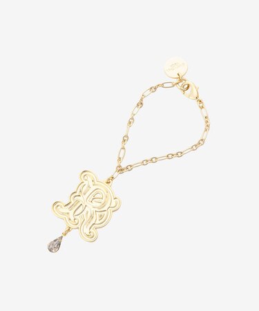 ドロップストーンイニシャルバッグチャーム（R）