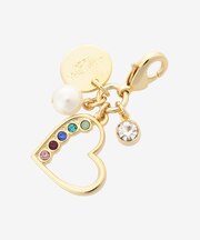 パールハートファスナーチャーム