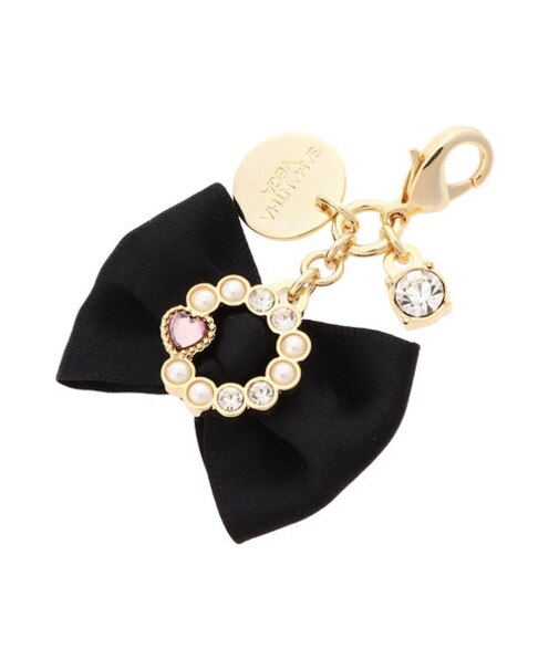 サークルビジューリボンファスナーチャーム