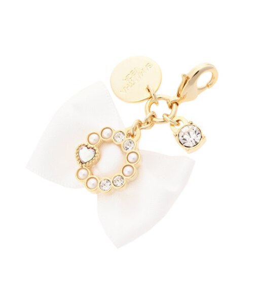 サークルビジューリボンファスナーチャーム