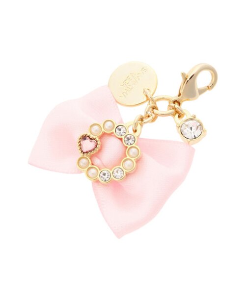 サークルビジューリボンファスナーチャーム