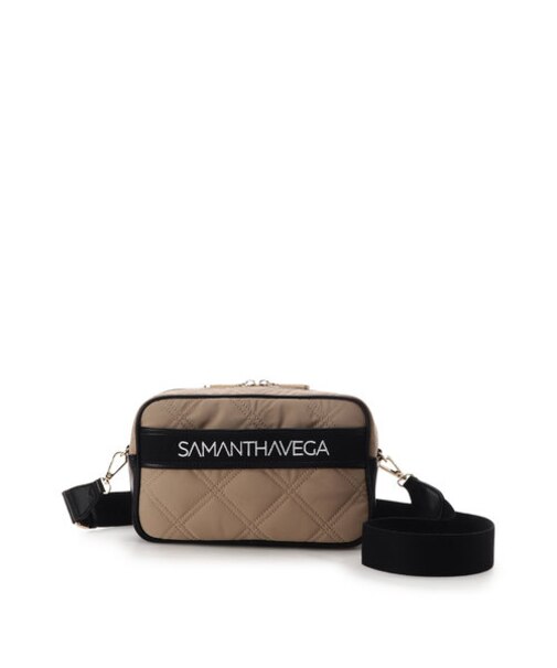 ロゴテープキルティングショルダーバッグ