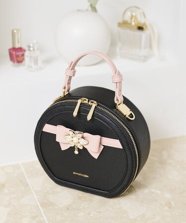 リボンラウンドショルダーバッグ