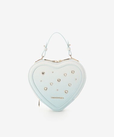 グラデーションビジューハート型ショルダーバッグ