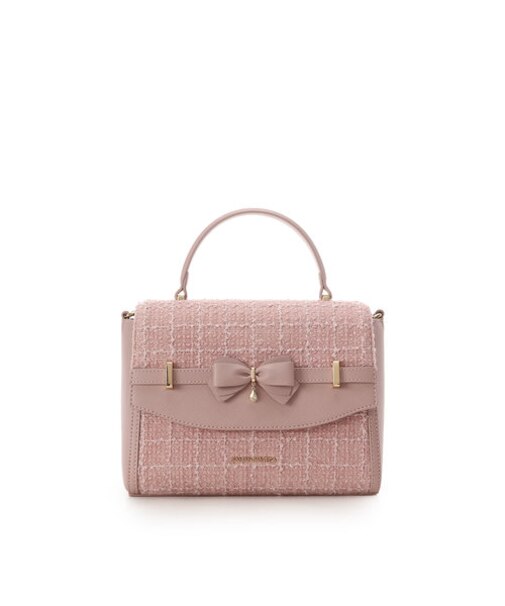 ツイードアクセントリボンショルダーバッグ