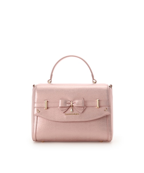 アクセントリボンラメショルダーバッグ