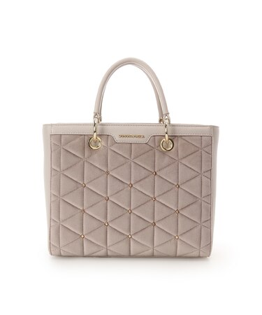 ベロアキルティングスタッズスクエアバッグ