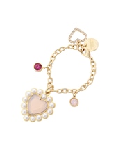 カラーパールハートバッグチャーム