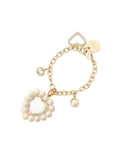 カラーパールハートバッグチャーム