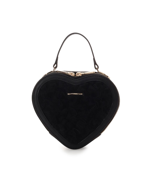 チュールハート型ショルダーバッグ