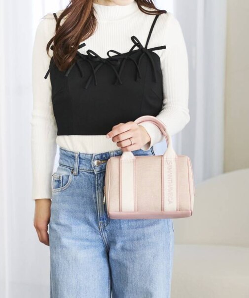 ロゴテープミニボストンバッグ