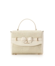 フローラルアクセントリボンショルダーバッグ