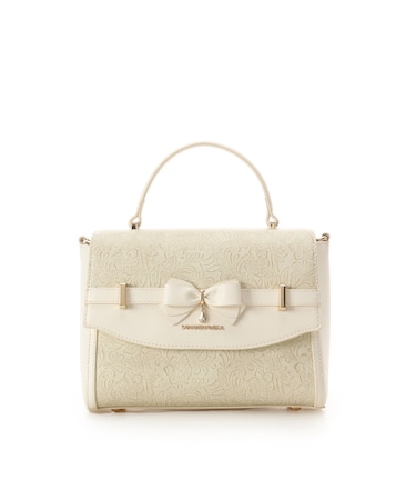 フローラルアクセントリボンショルダーバッグ