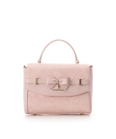 フローラルアクセントリボンショルダーバッグ