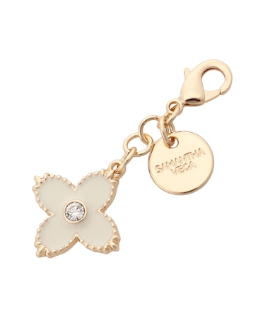 ビジューフラワーファスナーチャーム