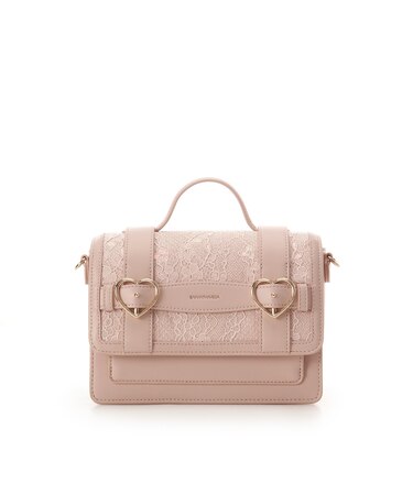 レースハートベルトサッチェルショルダーバッグ