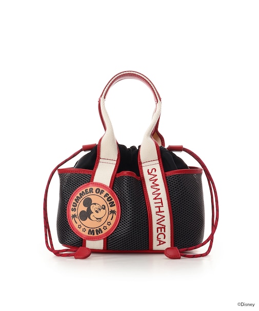 「ミッキーマウス＆フレンズ」ロゴテープハンドバッグ（ミッキーマウス）
