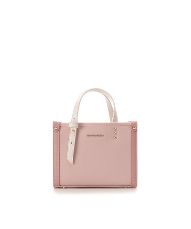 バイカラーシンプル横型ショルダーバッグ