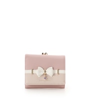 バイカラーアクセントリボン折財布