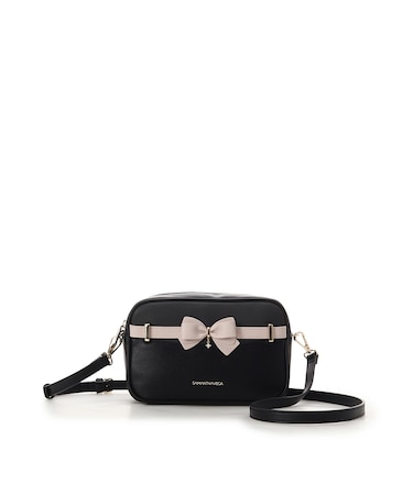 バイカラーアクセントリボンミニショルダーバッグ