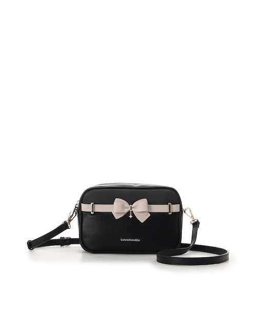 バイカラーアクセントリボンミニショルダーバッグ