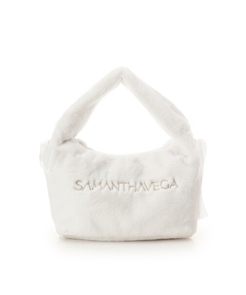 シフォンリボンファーワンハンドルバッグ