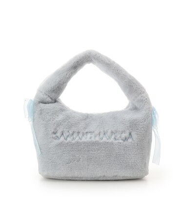 シフォンリボンファーワンハンドルバッグ