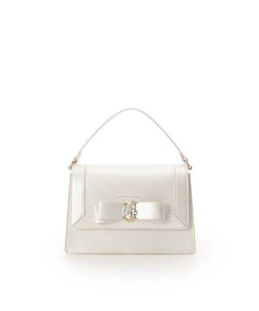 [Holiday Collection] パールカラージュエルリボンショルダーバッグ