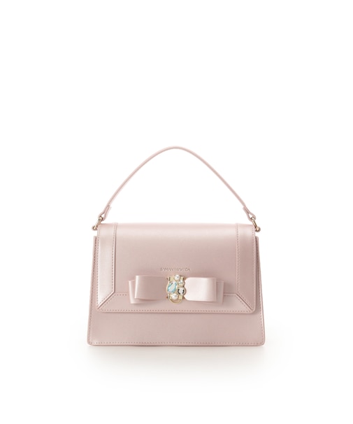 [Holiday Collection] パールカラージュエルリボンショルダーバッグ