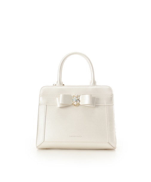 [Holiday Collection]パールカラージュエルリボンハンドバッグ