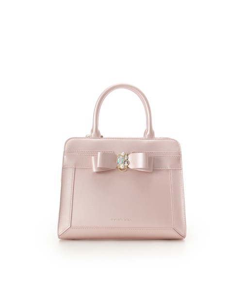 [Holiday Collection]パールカラージュエルリボンハンドバッグ