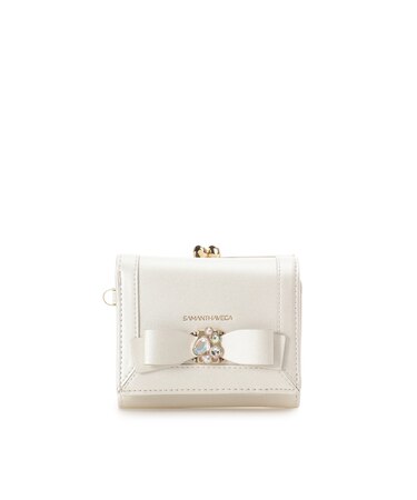 [Holiday Collection]パールカラージュエルリボン折財布