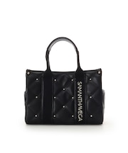 ロゴテープビジューハンドバッグ