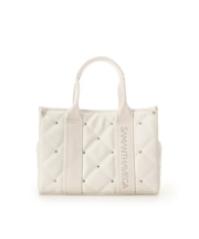 ロゴテープビジューハンドバッグ