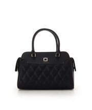 スクエアビジューキルトハンドバッグ