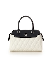 スクエアビジューキルトハンドバッグ