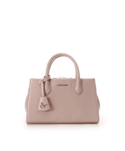 ロゴ金具ハンドバッグ