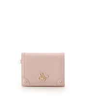 ロゴ金具折財布