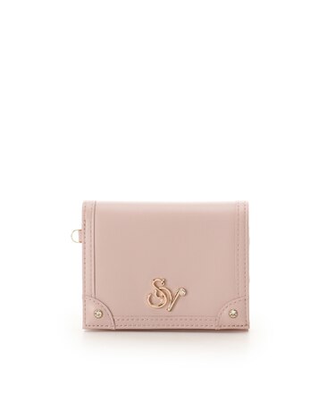 ロゴ金具折財布