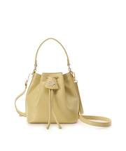 ロゴ金具巾着バッグ