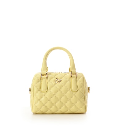 ダブルステッチダイヤキルトハンドバッグ