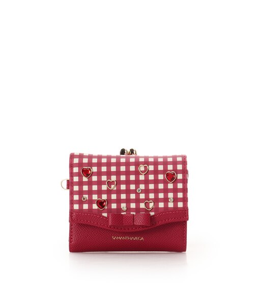 ストロベリーギンガム折財布