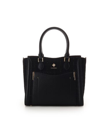 新色ツイードダイヤカットハンドバッグ