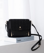 新色ツイードダイヤカットショルダーバッグ