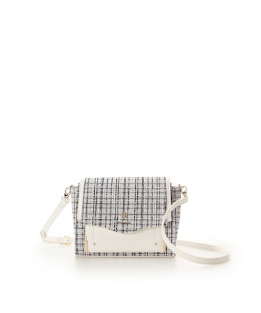 新色ツイードダイヤカットショルダーバッグ