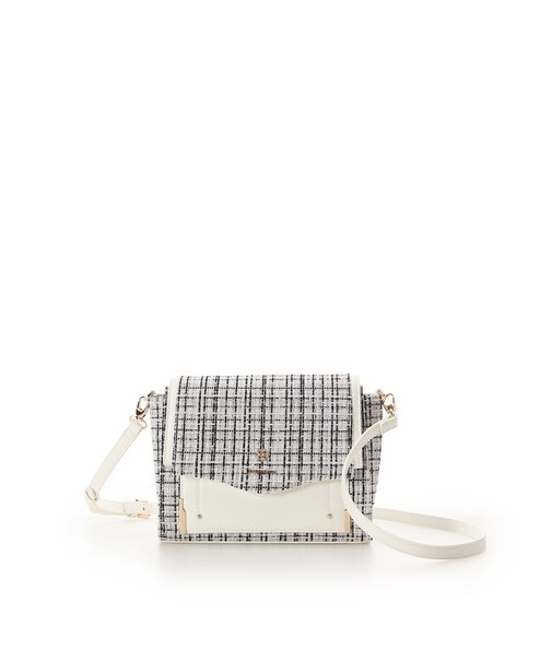 新色ツイードダイヤカットショルダーバッグ