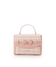 新色ツイードアクセントリボンショルダーバッグ