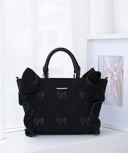 リボンフリルハンドバッグ